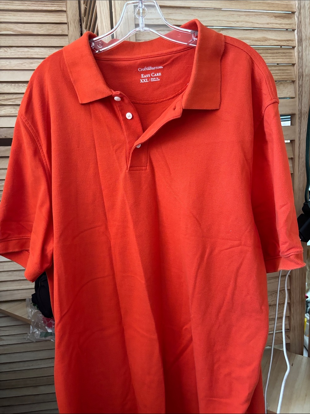 croft & barrow Men’s Bright Orange Short-Sleeve Polo XXL